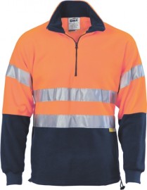 DNC3829 , HiVis Two Tone 1/2 Zip Polar Fleece