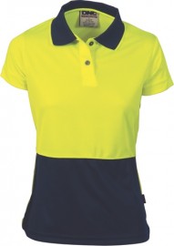 DNC,3897. Ladies HiVis Two Tone Polo - Short Sleeve