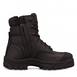 OLIVER 150MM  BLACK ZIP SIDE BOOT